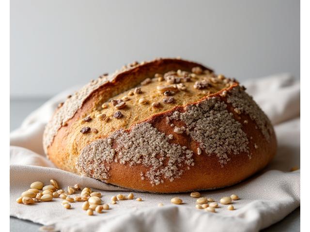 Pain aux 6 céréales avec des graines apparentes