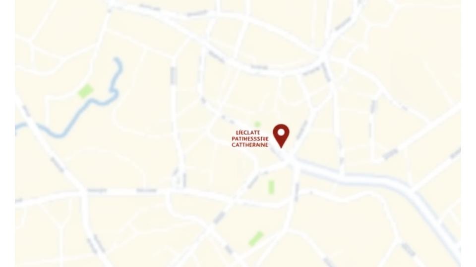 Carte de localisation d'Éclat Pâtisserie Rue Sainte-Catherine, Lyon