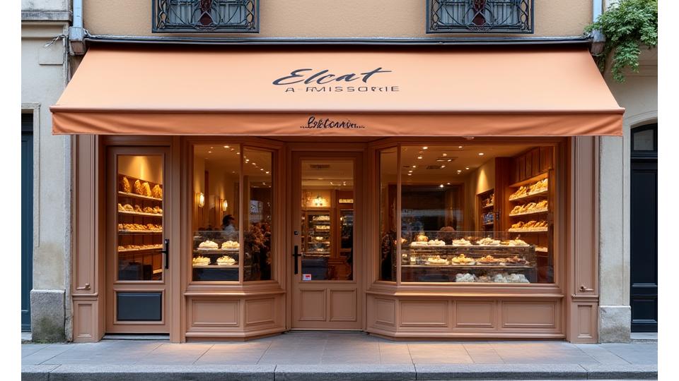 Devanture élégante d'Éclat Pâtisserie à Lyon