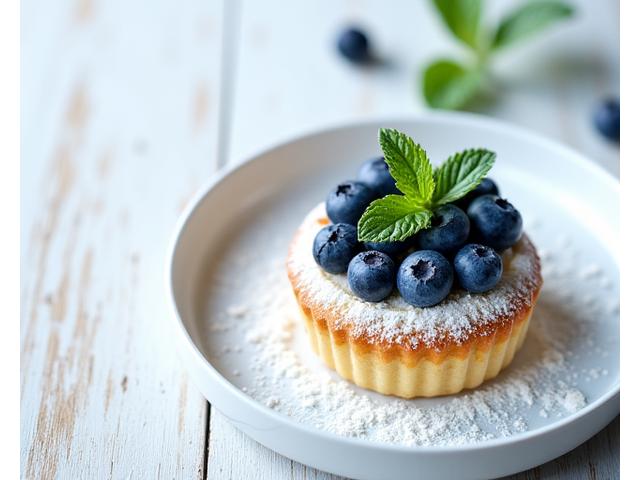 Desserts scandinaves avec myrtilles, cardamome et épices d'hiver, dans un cadre hygge.