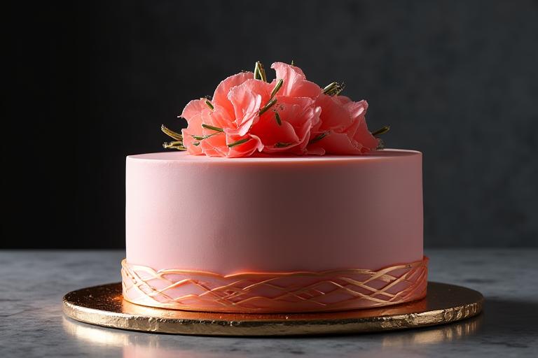 Gâteau d'entreprise élégant avec logo et couleurs de la marque