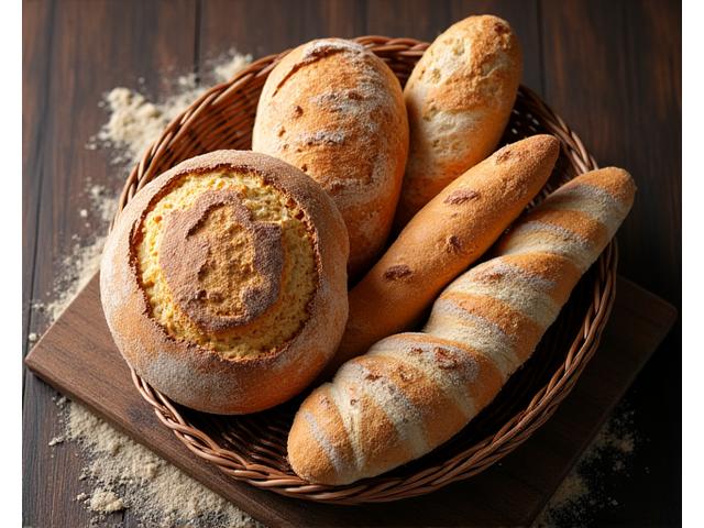 Assortiment de pains artisanaux à la croûte dorée