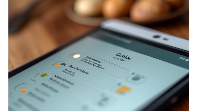 Interface utilisateur stylisée affichant un panneau de contrôle des cookies avec des interrupteurs marche/arrêt, symbolisant la gestion de la vie privée et des données personnelles.