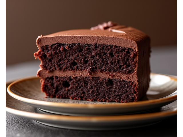 Gâteau au chocolat sans gluten coupé révélant une texture moelleuse